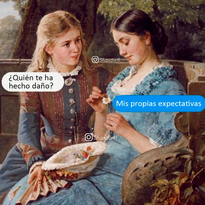 Este artista pone diálogos a los cuadros, y el resultado es tan profundo como divertido (20 imágenes)