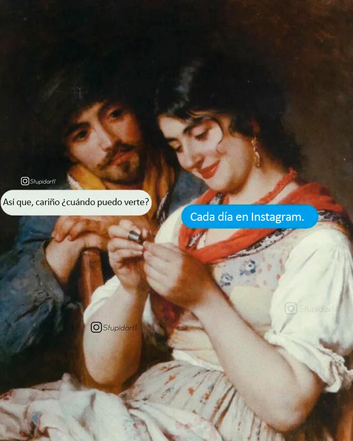 Este artista pone diálogos a los cuadros, y el resultado es tan profundo como divertido (20 imágenes)