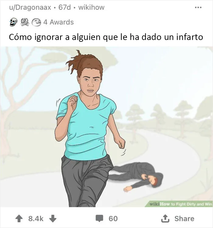 20 Imágenes de WikiHow sacadas de contexto, en las que se añadieron mensajes divertidos y oscuros