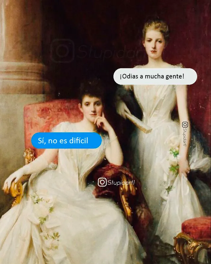 Este artista pone diálogos a los cuadros, y el resultado es tan profundo como divertido (20 imágenes)
