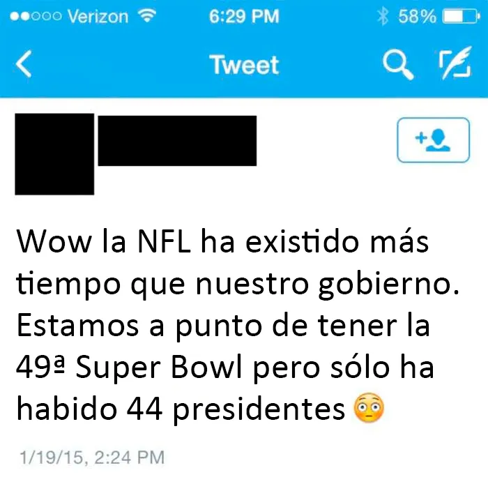 La Super Bowl es más antigua que los Estados Unidos
