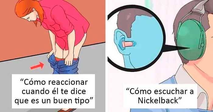 20 Imágenes de WikiHow sacadas de contexto, en las que se añadieron mensajes divertidos y oscuros