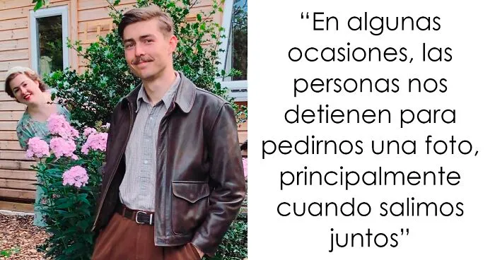 Esta joven pareja prometida vive como en 1930: utilizan vestimenta, herramientas y hasta un coche de la época (30 fotos)