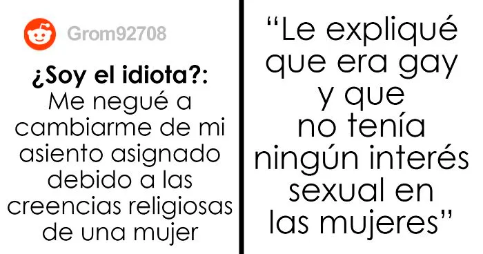 Este chico se negó a cambiar de asiento en el avión cuando una mujer le pidió que lo hiciera por "razones religiosas" y desata un drama a bordo