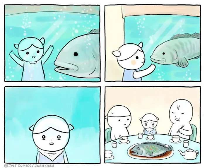 10 Cómics desgarradores sobre el abuso animal y la contaminación, por Joan Chan