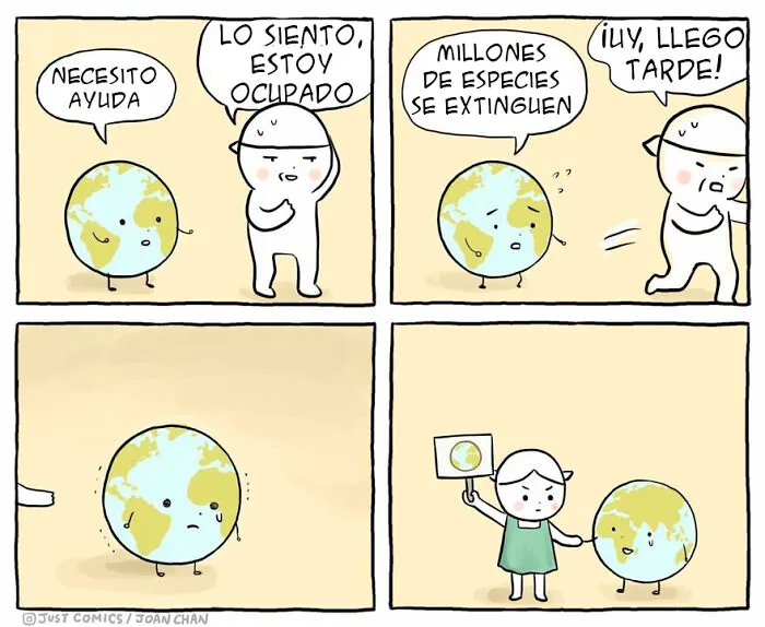 10 Cómics desgarradores sobre el abuso animal y la contaminación, por Joan Chan