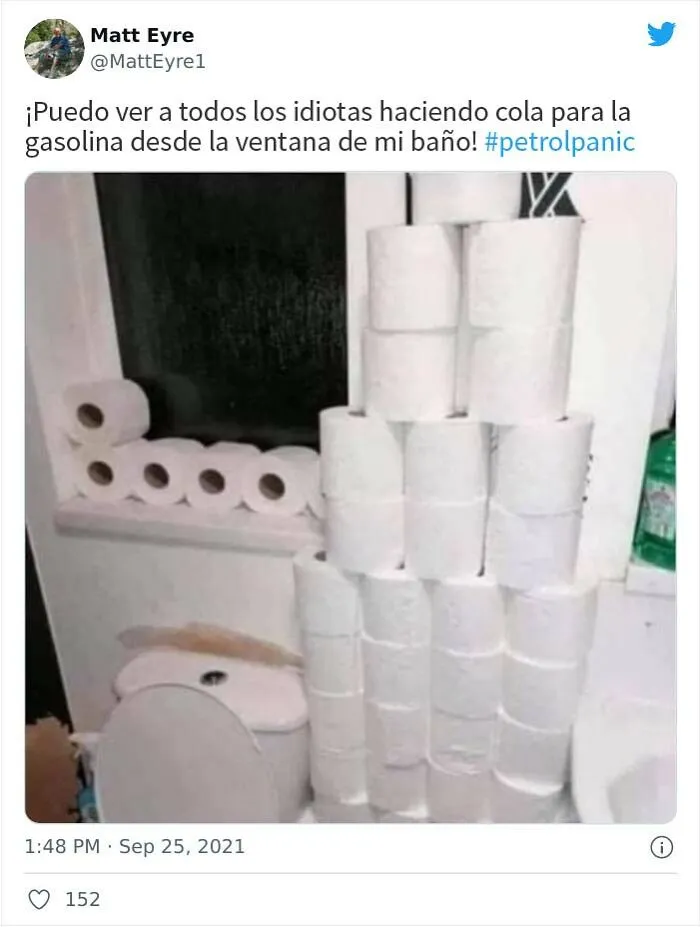 18 Bromas y memes divertidos de Twitter sobre el pánico por la escasez de gasolina en Reino Unido