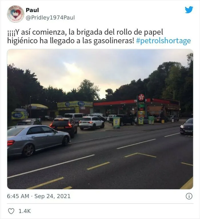 18 Bromas y memes divertidos de Twitter sobre el pánico por la escasez de gasolina en Reino Unido