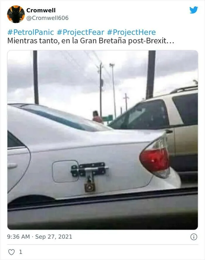 18 Bromas y memes divertidos de Twitter sobre el pánico por la escasez de gasolina en Reino Unido