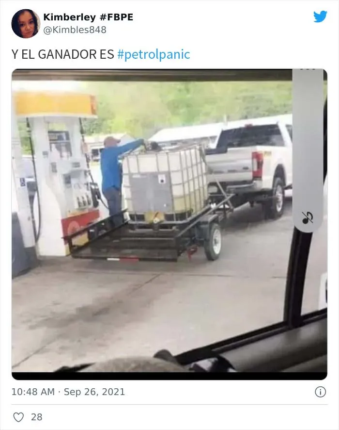 18 Bromas y memes divertidos de Twitter sobre el pánico por la escasez de gasolina en Reino Unido