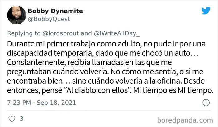 Estas 20 personas pidieron días libres en el trabajo, pero se les respondió con una terrible ignorancia