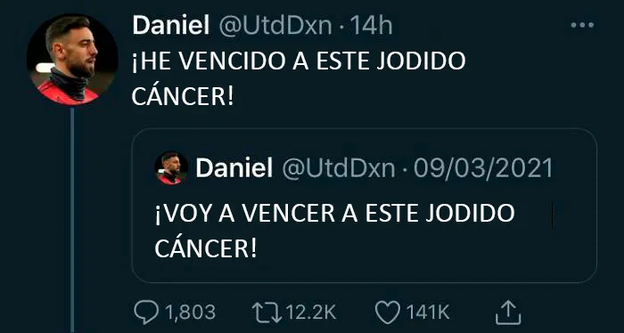 Esta persona vence al cáncer