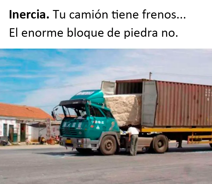 La primera ley del movimiento de Newton
