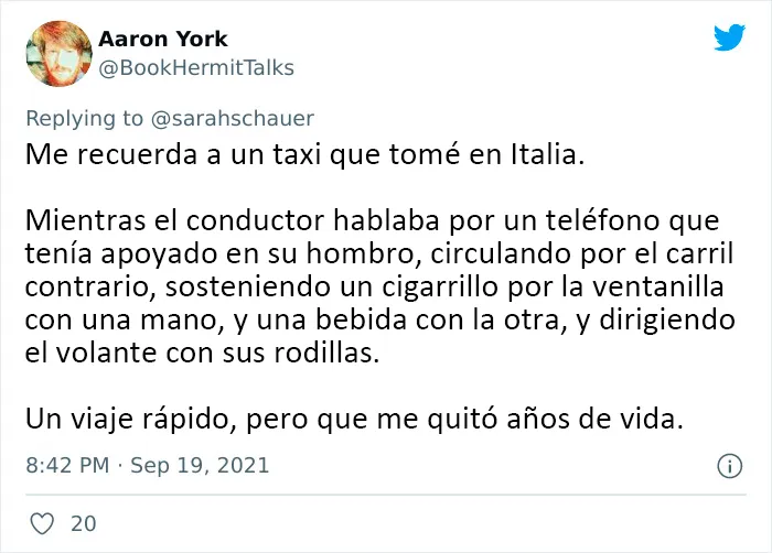 15 Historias de personas que conocieron a taxistas muy audaces