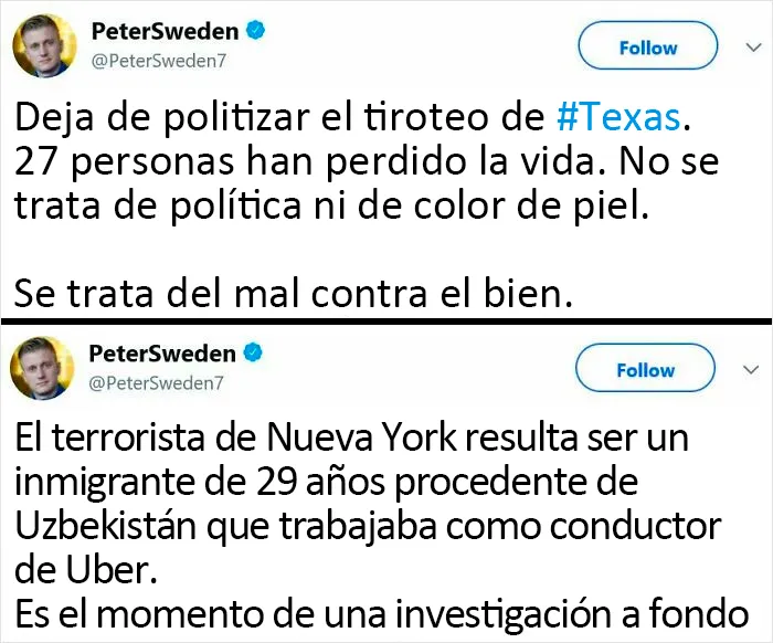 Solo es terrorismp si no son blancos