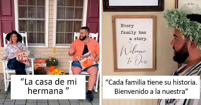 Este tipo documenta la casa de su hermana, y muestra toda su decoración tipo 'Vive, Ríe, Ama'