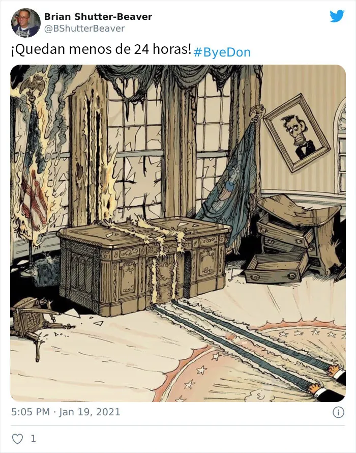 20 Tuits salvajes que muestran cómo celebró la gente el último día de Trump como presidente