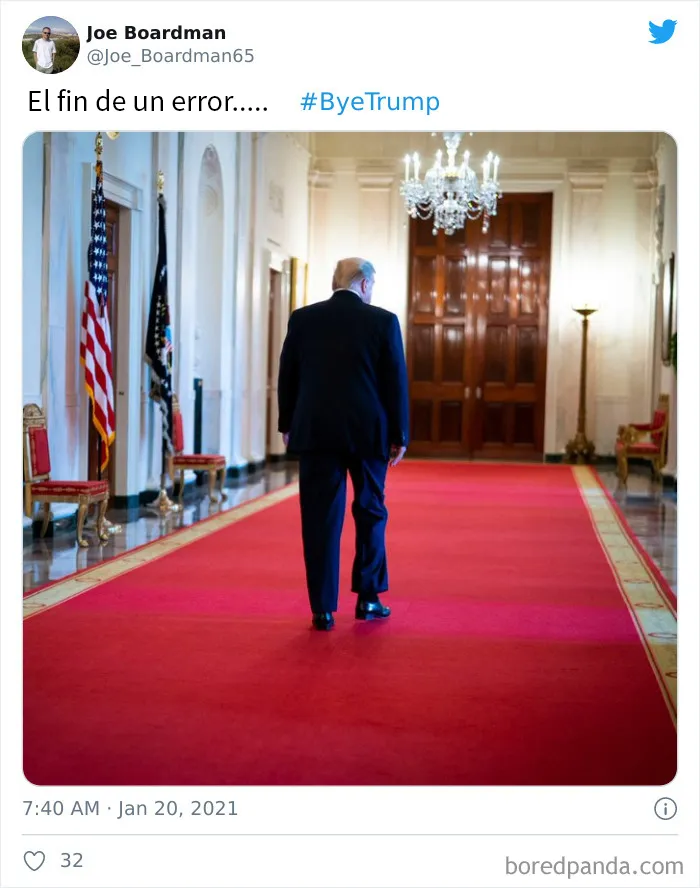 20 Tuits salvajes que muestran cómo celebró la gente el último día de Trump como presidente