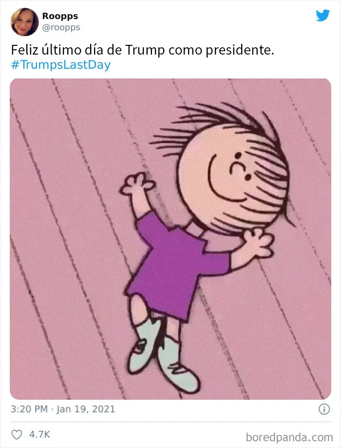 20 Tuits salvajes que muestran cómo celebró la gente el último día de Trump como presidente