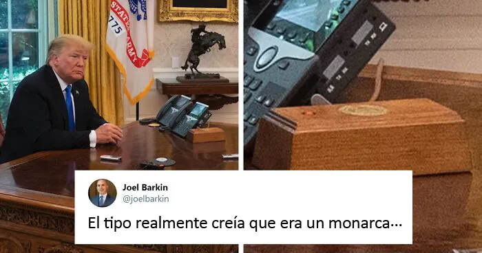 Hay 125000 personas en Twitter riendo a carcajadas al descubrir que Biden ha eliminado el Botón de la Coca Cola Diet de Trump del escritorio del Despacho Oval