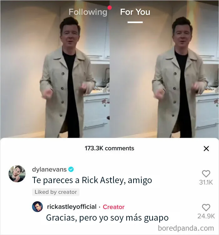 Rickrolleando En Tiktok