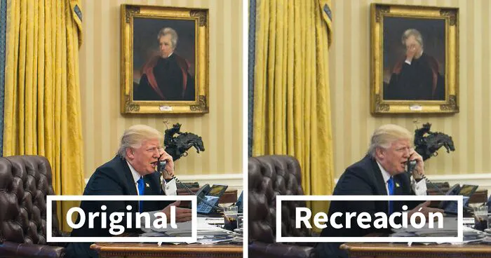 "Reacciones peculiares" de las obras de arte de La Casa Blanca (9 imágenes)