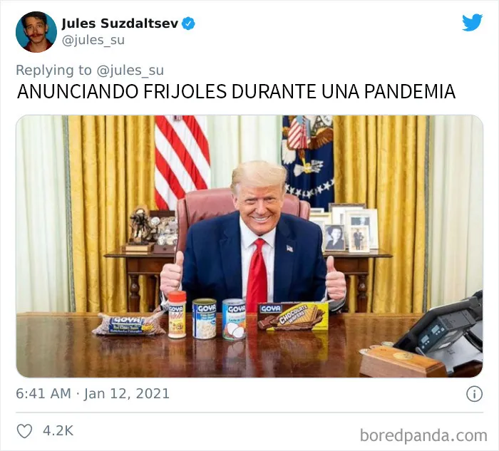 Este hombre nos recuerda 20 cosas estúpidas que hizo Trump en los últimos 4 años que seguramente habíamos olvidado