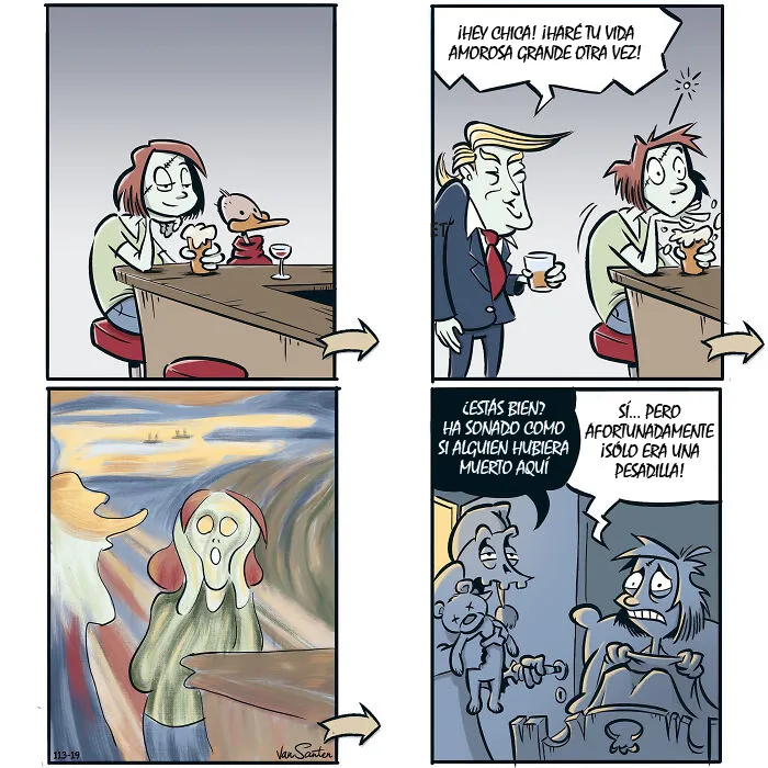 Este dibujante crea comics sobre una chica en el Más Allá (15 comics)
