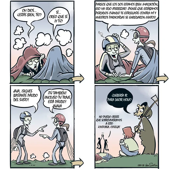 Este dibujante crea comics sobre una chica en el Más Allá (15 comics)