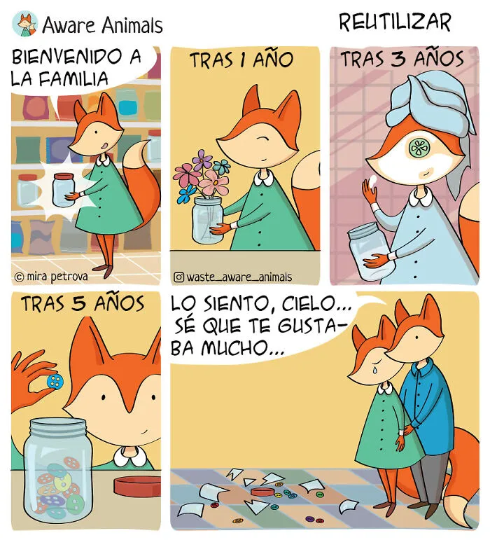 Intento concienciar sobre un estilo de vida sin residuos creando cómics (10 imágenes nuevas)