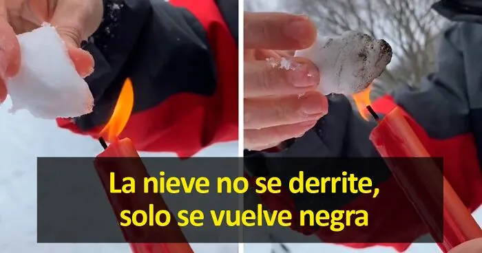 Teóricos de la conspiración afirman que la nieve en Texas es falsa y la queman para demostrar que no se derrite