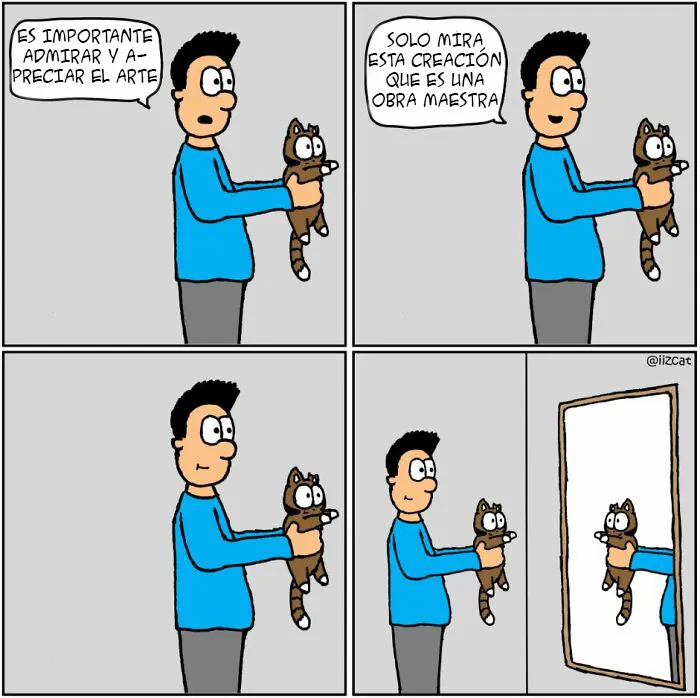 Este artista resume su vida con un gato en 20 cómics