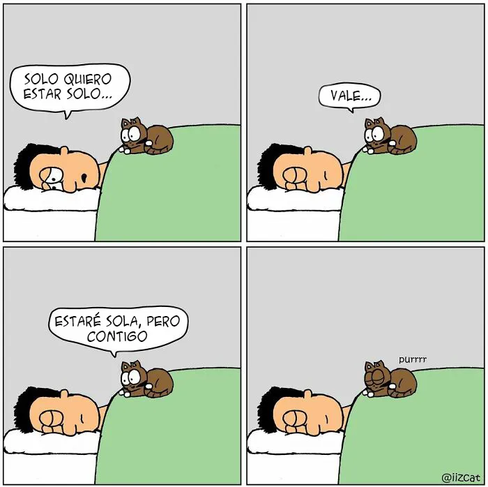Este artista resume su vida con un gato en 20 cómics