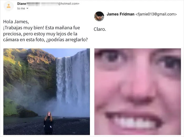 Vuelve el troll del Photoshop que se toma las peticiones muy literalmente, y el resultado es divertidísimo (17 imágenes)
