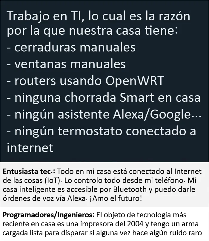 Los programadores conocen los riesgos