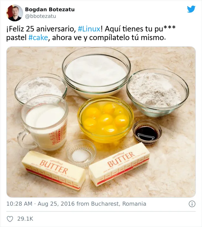 Feliz cumpleaños, Linux