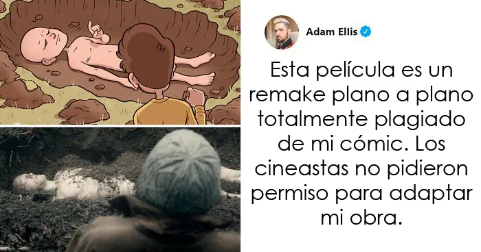 Un dibujante muestra como el creador de una película ha plagiado su idea original sin darle crédito alguno