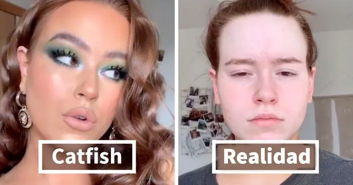 30 Personas que revelaron cómo se ven normalmente y su aspecto cuando hacen 'Catfishing'