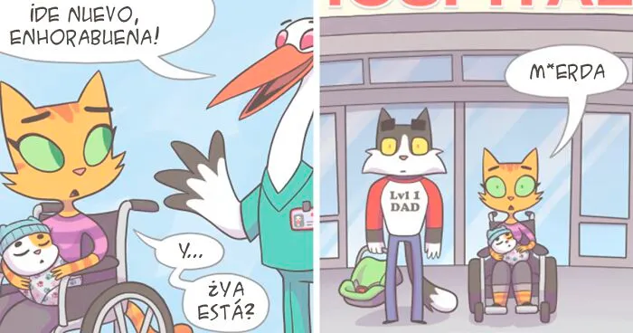 Ilustro mis experiencias como madre moderna en 15 cómics con un toque felino (Nuevas imágenes)