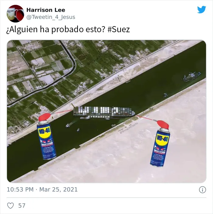 La gente se parte de risa con estos 20 memes sobre el barco atorado en el Canal de Suez
