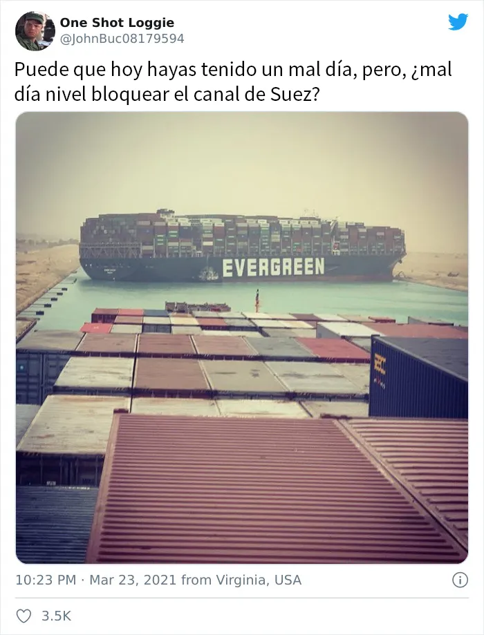 La gente se parte de risa con estos 20 memes sobre el barco atorado en el Canal de Suez