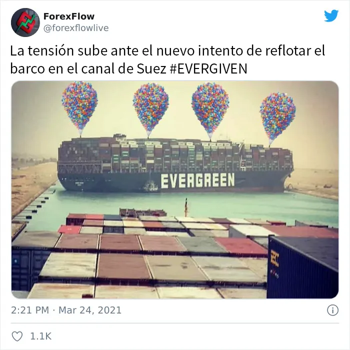 La gente se parte de risa con estos 20 memes sobre el barco atorado en el Canal de Suez