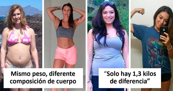 30 Fotos inspiradoras de personas que pesan lo mismo pero tienen un aspecto totalmente distinto