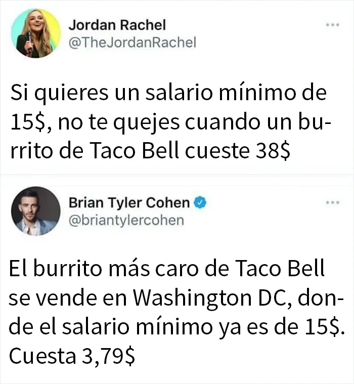 20 Brillantes respuestas de la gente ante quienes no quieren que aumente el salario mínimo en EEUU