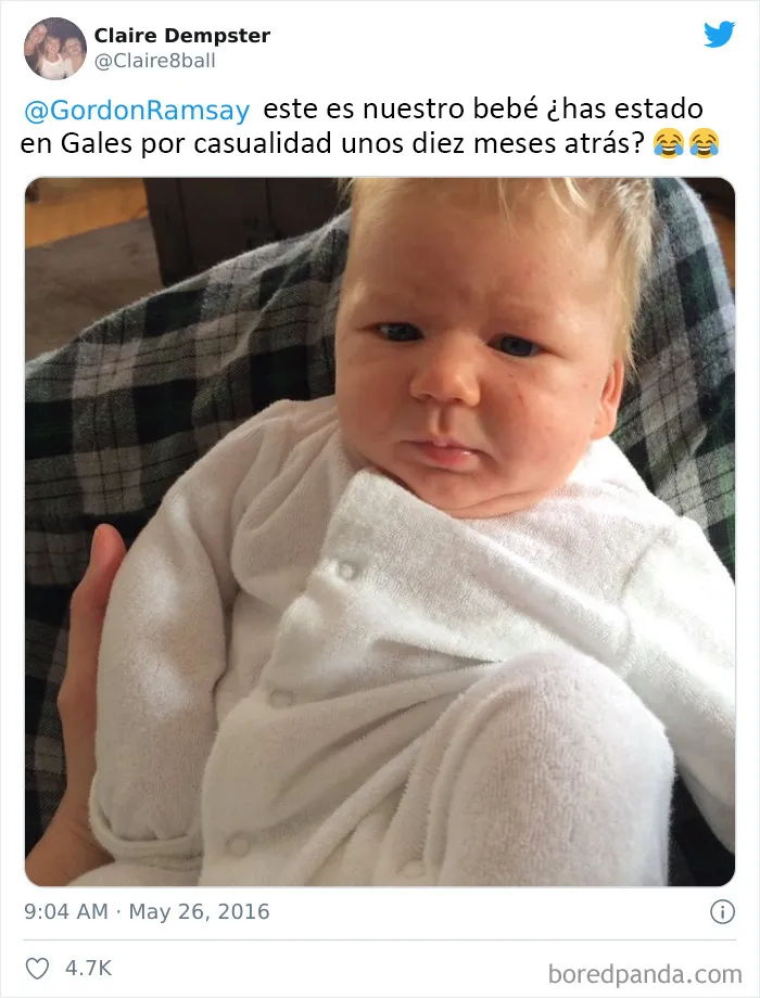 Nuestro bebé es exactamente igual a Gordon Ramsay