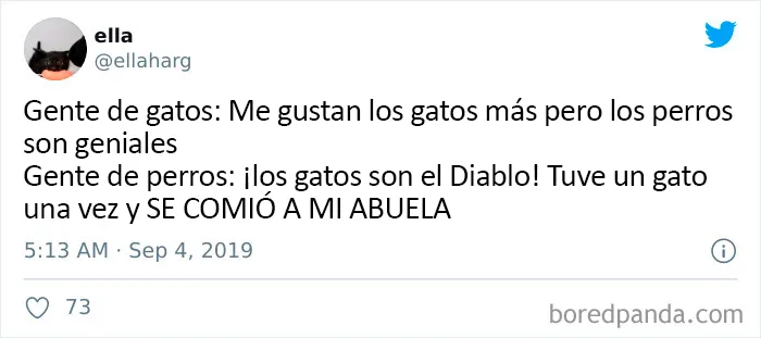 25 De los mejores tuits de "amantes de los perros vs amantes de los gatos"