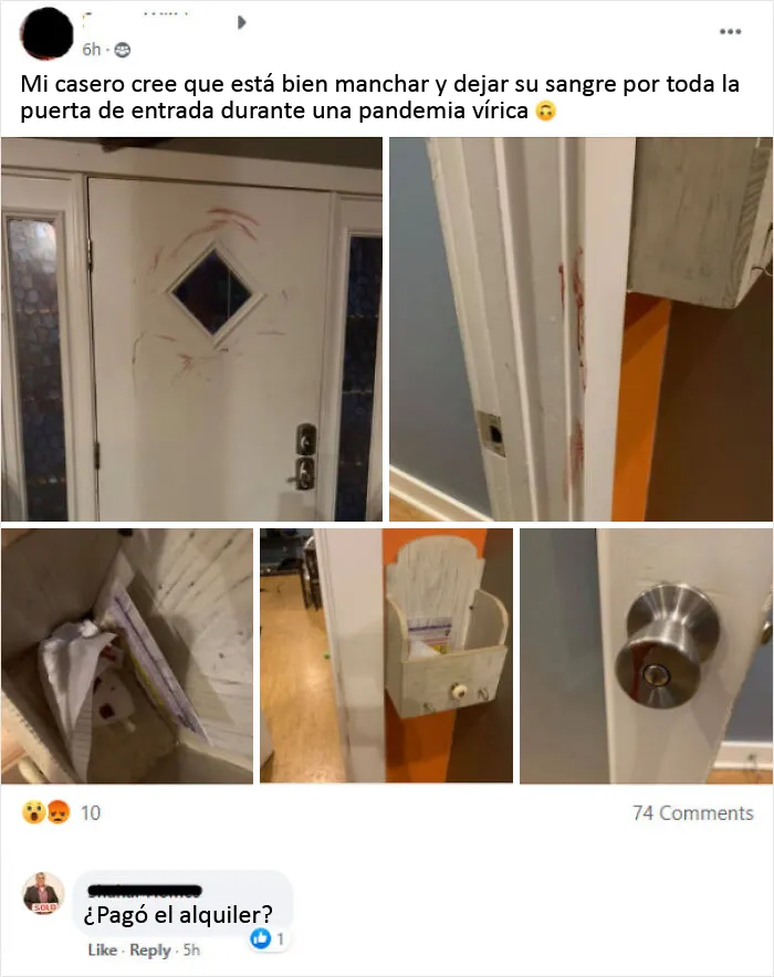 Me uní a un grupo de Facebook que buscaba alquilar un lugar que resultó ser 95% de propietarios, aquí hay un lindo comentario que uno dejó en una publicación