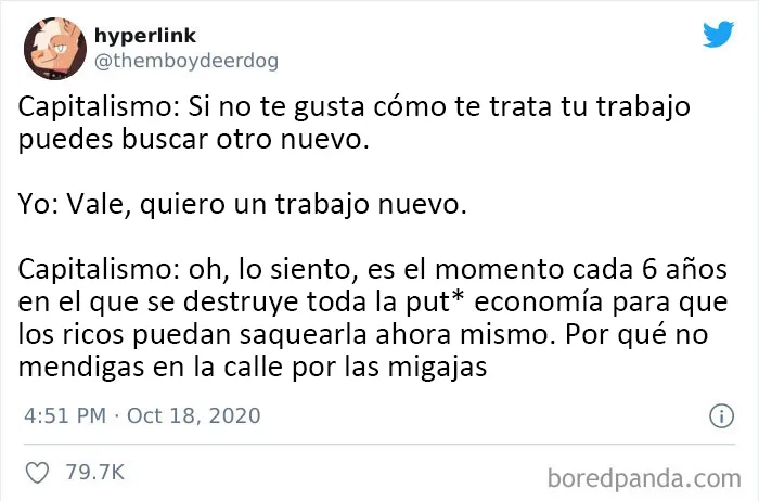 20 Tuits y chistes tan acertados sobre el capitalismo que demuestran que ya vivimos en una distopía
