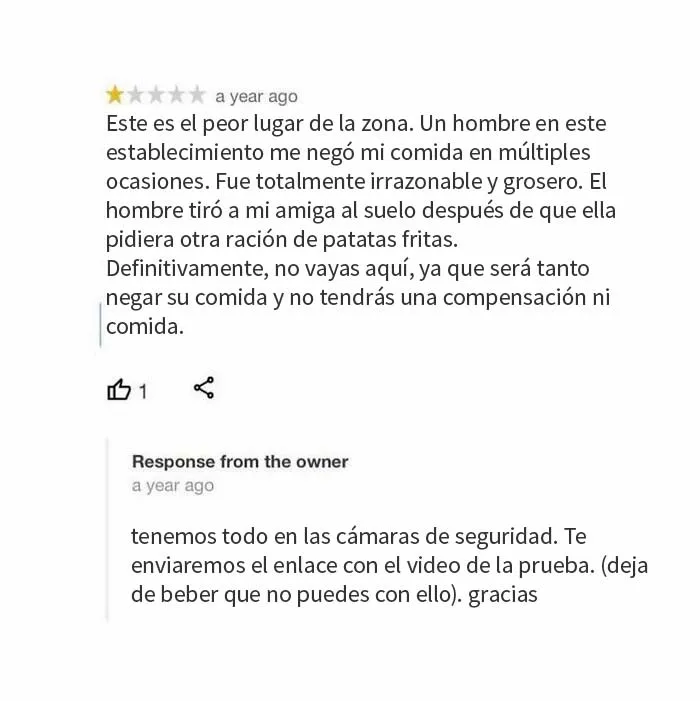 18 Restaurantes que dejaron divertidas respuestas bajo las malas críticas, compartidas en este instagram