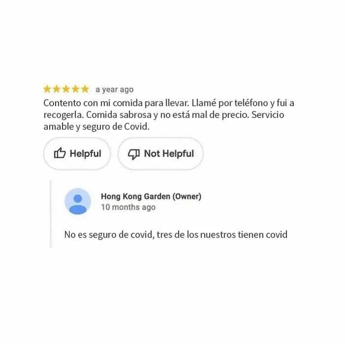 18 Restaurantes que dejaron divertidas respuestas bajo las malas críticas, compartidas en este instagram